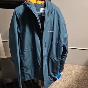 Columbia Men's Teal and Orange Omni-Tech Coat